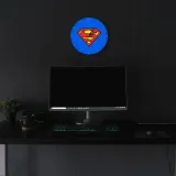 zegar-scienny-matowy-superman-niebieski-stan-nowy