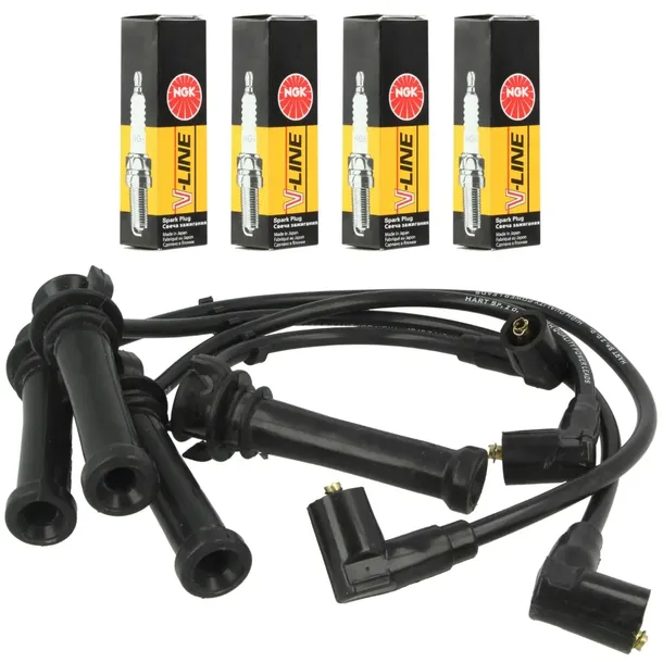 KABLE PRZEWODY + 4x ŚWIECA NGK FOCUS MK1 MK2 MK3