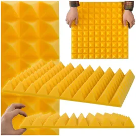 panele-scienne-akustyczne-piramidka-zolta-5cm-wyciszenie-redukcja-echa