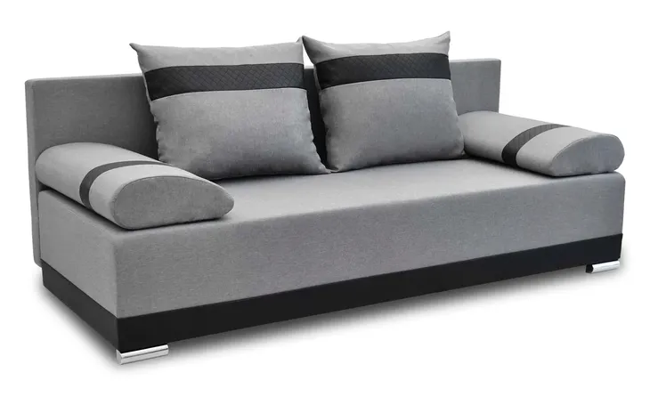 Kanapa rozkładana do salonu z funkcją spania sofa wersalka Orlean Szara