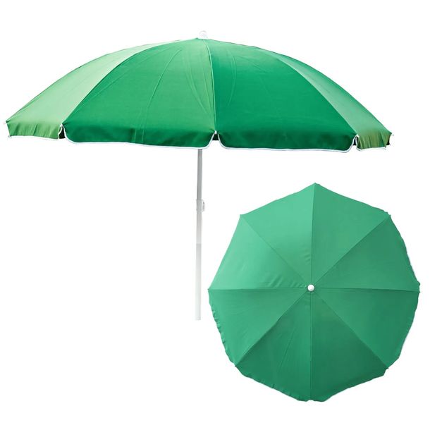 Parasol Ogrodowy Plażowy Duży 240cm Zielony Łamany
