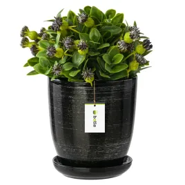 doniczka-ceramika-o32cm-z-podstawka-czarna-srebrna