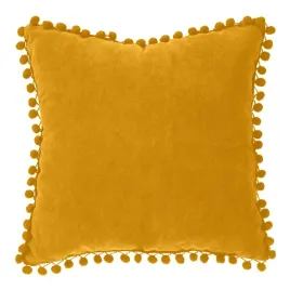 zolta-dekoracyjna-poduszka-z-pomponami-40x40-cm