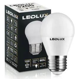 zarowka-ledlux-premium-e27-g45-o-mocy-10w-odpowiadajaca-90w-z-cieplym-swiatlem-3000k-bez-mrugania-w-zestawie-kulka
