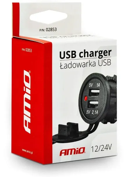 gniazdo-samochodowe-ladowarka-2x-usb-12v-24v-amio-stan-nowy