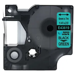tasma-specmark-do-dymo-d1-43619-6mm-7m-zielona-czarny