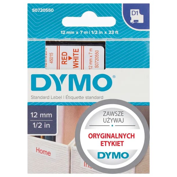 tasma-dymo-d1-45015-12mm-biala-czerwony-oryginalna-stan-nowy-dlugosc-tasmy-7-m