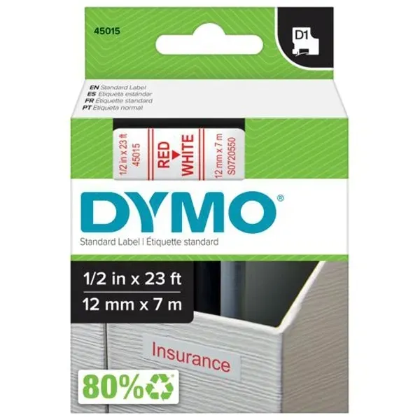 tasma-dymo-d1-45015-12mm-bialy-czerwony-oryginal