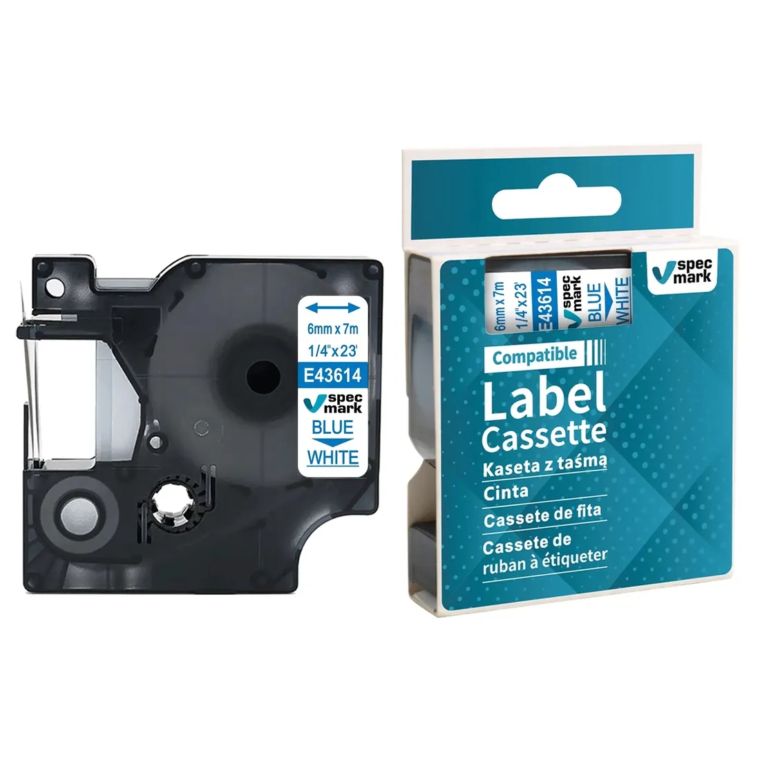tasma-specmark-do-dymo-d1-43614-6mm-biala-niebieski