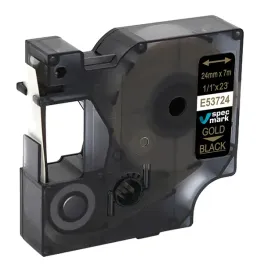 tasma-specmark-do-dymo-d1-53724-24mm-czarna-zloty