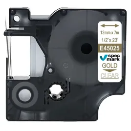 tasma-specmark-do-dymo-d1-45025-12mm-7m-przezroczysta-zloty