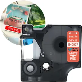 tasma-do-dymo-d1-40927-9mm-7m-czerwona-bialy-nadruk-lm160-280-samoprzylepna