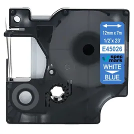 tasma-specmark-do-dymo-d1-45026-12mm-7m-niebieska-bialy