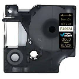 tasma-specmark-do-dymo-d1-40924-9mm-7m-czarna-zloty