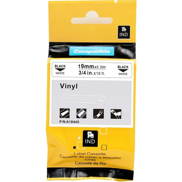 tasma-winyl-19mm-do-dymo-rhino-18445-biala-waga-z-opakowaniem-0-05-kg