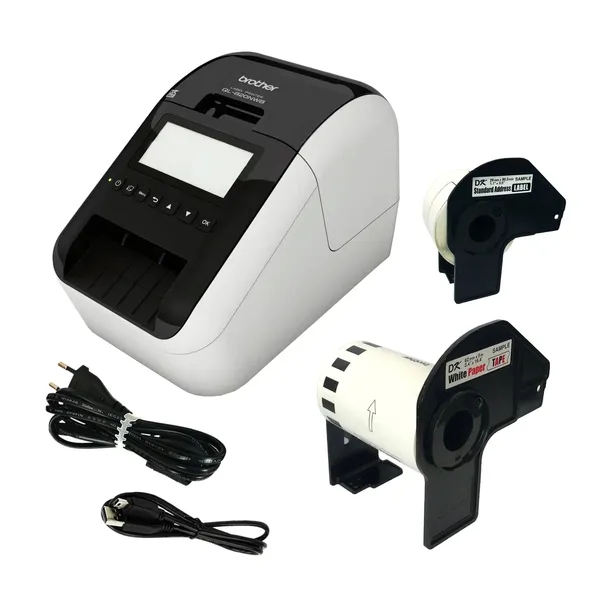 Drukarka etykiet Brother QL-820NWB PC USB, Wi-Fi, Ethernet dwa kolory