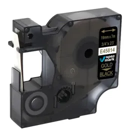 tasma-specmark-do-dymo-d1-45814-19mm-czarna-zloty