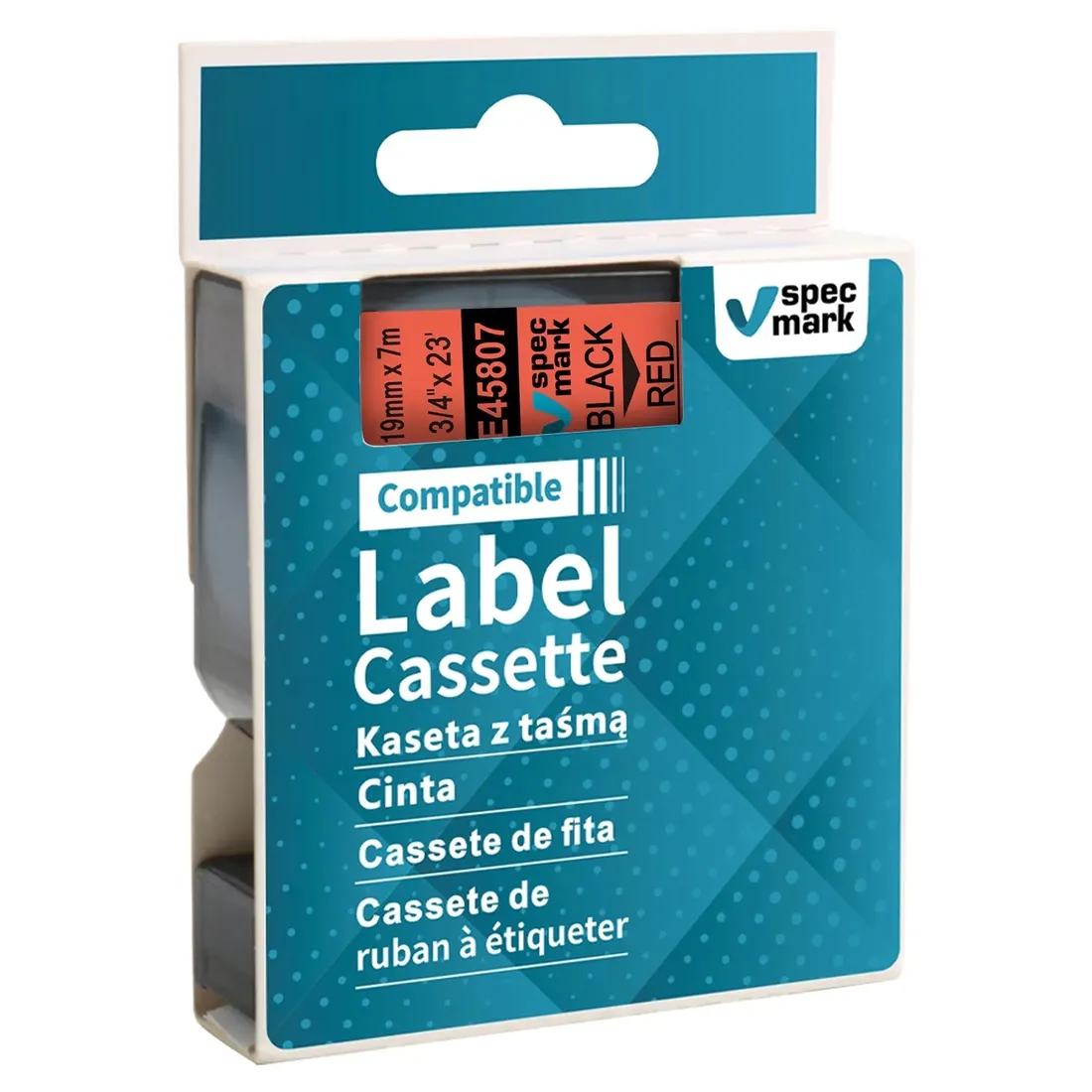 tasma-specmark-do-dymo-d1-45807-19mm-czerwona