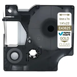tasma-specmark-do-dymo-d1-43625-6-7-przezroczysta-zloty