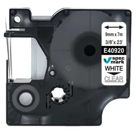 tasma-specmark-do-dymo-d1-40920-9mm-7m-przezroczysta-bialy-s0720700