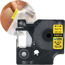 tasma-specmark-do-dymo-d1-40918-9mm-7m-zolta-czarny-nadruk-do-lm-yellow