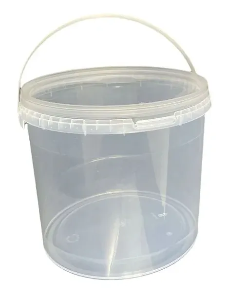 Wiaderko wiadro 5l z pokrywką plastikowe bezbarwne