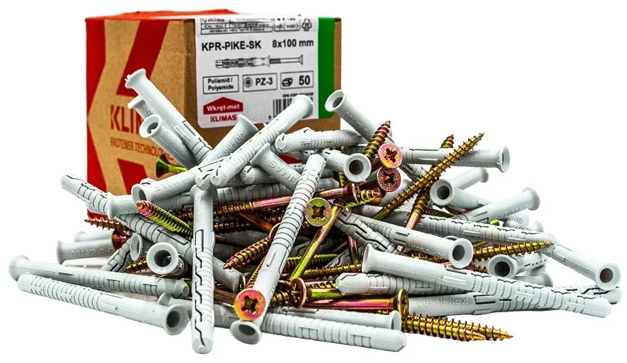 kolki-rozporowe-ramowe-8x100-dyble-z-wkretem-50szt-stan-nowy