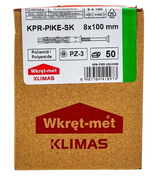 kolki-rozporowe-ramowe-8x100-dyble-z-wkretem-50szt-rodzaj-kolki