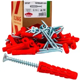 kolki-rozporowe-sfxp-10x50mm-50szt-uniwersalne-z-wkretem-60-mm-klimas-sfxp