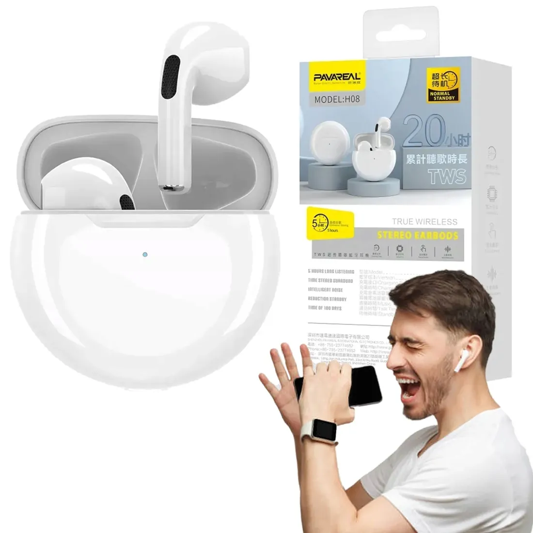 sluchawki-bluetooth-bezprzewodowe-douszne-biale