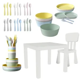 krzeslo-stolik-talerz-sztucce-miska-dziecko-ikea