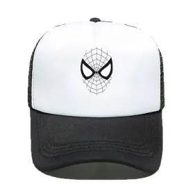 czapka-z-daszkiem-czarno-biala-spiderman