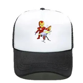 czapka-z-daszkiem-czarno-biala-iron-man