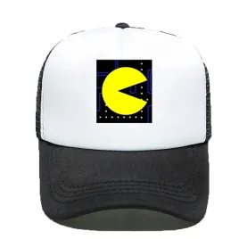 czapka-z-daszkiem-czarno-biala-pacman
