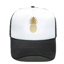 czapka-z-daszkiem-czarno-biala-ananas