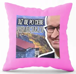 poduszka-rozowa-nadruk-pdm-politycy-45-prezent