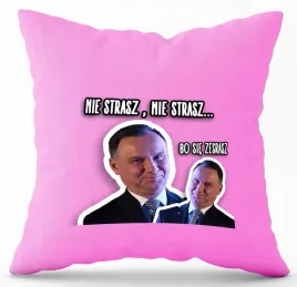 poduszka-rozowa-nadruk-pdm-politycy-66-prezent