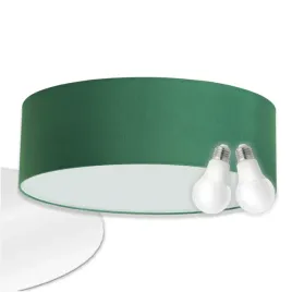 lampa-abazur-o-40-cm-2xe27-sufitowa-plafon-tkanina-zielony-butelkowa-zielen