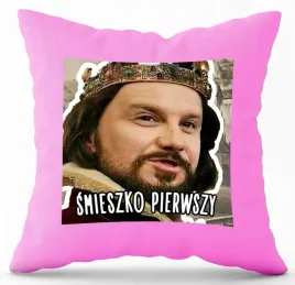 poduszka-rozowa-nadruk-pdm-politycy-31-prezent