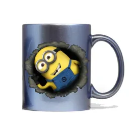 kubek-metaliczny-niebieski-wzor-minionki-01