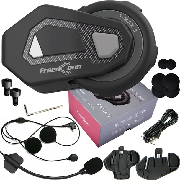 FreedConn T-Max S V4 Pro Single, ZESTAW NA 1 KASK, POLSKIE KOMUNIKATY