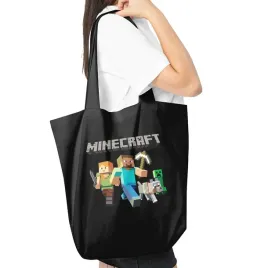 torba-czarna-a4-minecraft-005-na-zakupy-prezent