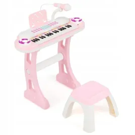 rozowe-pianinko-keyboard-z-mikrofonem-i-krzeselkiem-dla-malych-muzykow