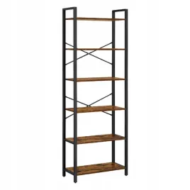 vasagle-regal-6-poziomowy-braz-czarny-186cm-stal-salon-biuro-loft