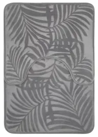 komplet-dywanikow-lazienkowych-szary-tloczony-wzor-liscie-palmy-80-x-50-cm