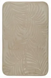 dywanik-lazienkowy-floryda-bezowy-tloczony-wzor-liscie-palmy-70-x-45-cm