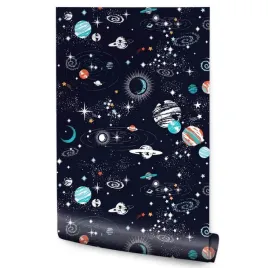 tapeta-do-pokoju-dzieci-kosmos-gwiazdy-planety