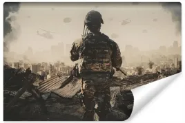 fototapeta-zolnierz-na-polu-bitwy-dekor-3d-400x280