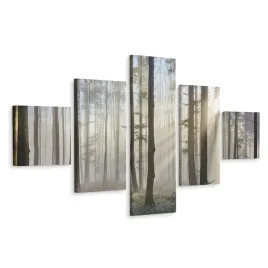 obraz-5-czesciowy-lesny-pejzaz-natura-3d-250x150