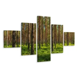 obraz-wieloczesciowy-drzewa-las-widok-3d-250x150